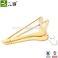 Good quality natural clothes hanger wood with bar